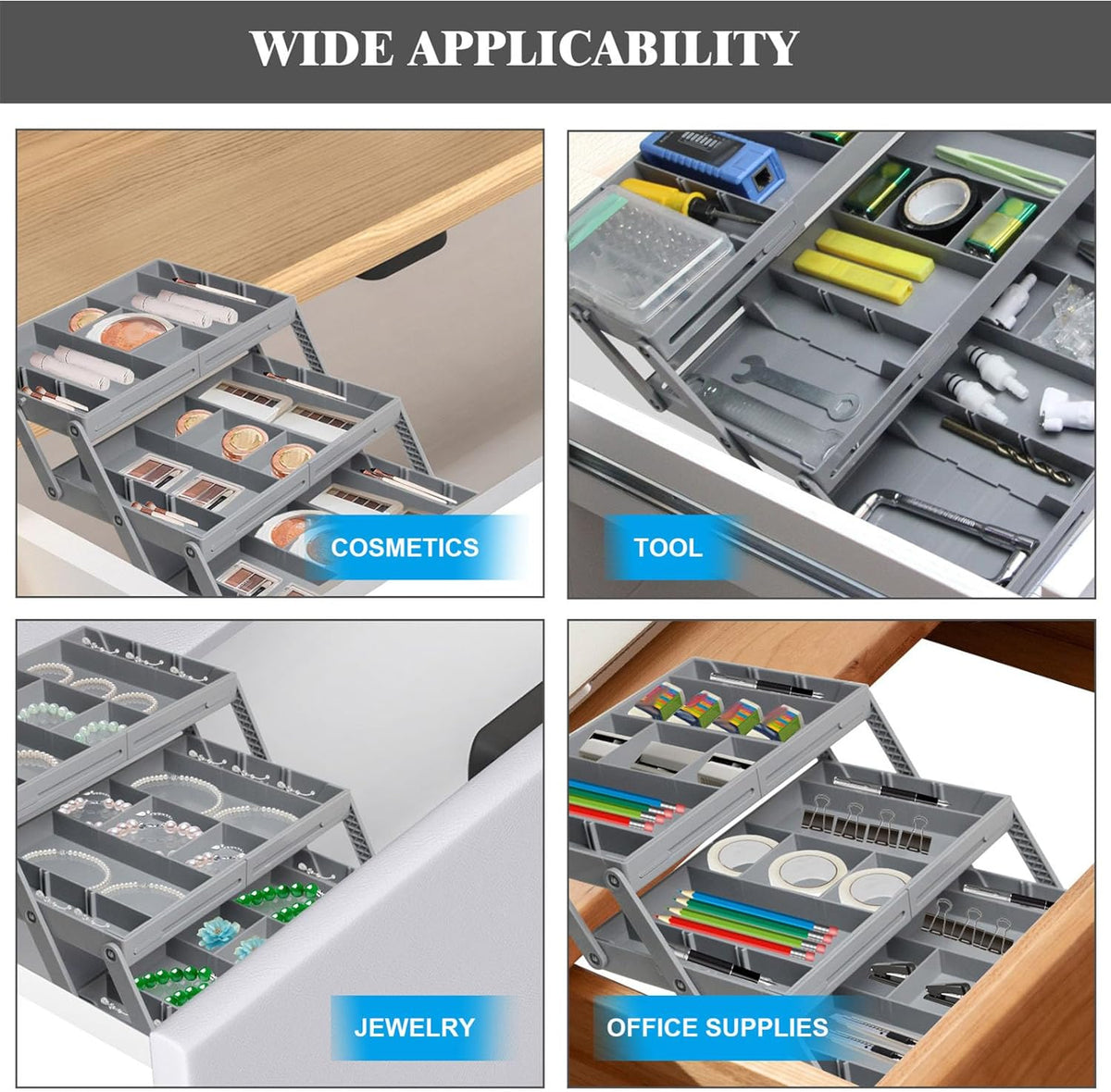 TidyTier – 3-Tier Drawer Organizer