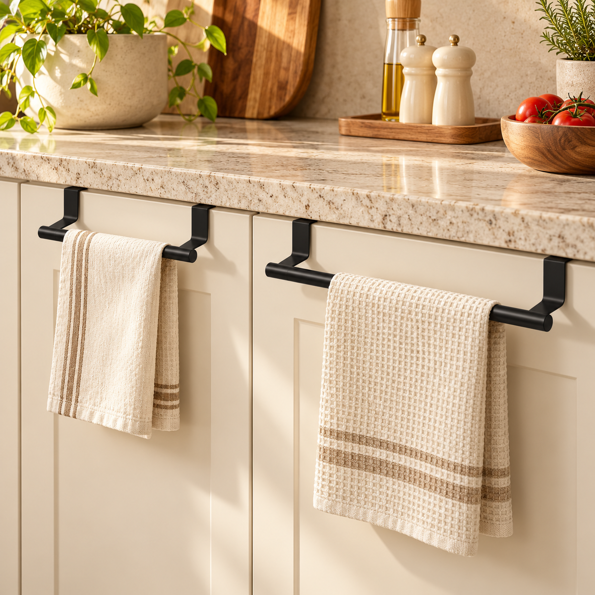 HangEase Over-Cabinet Towel Bar.