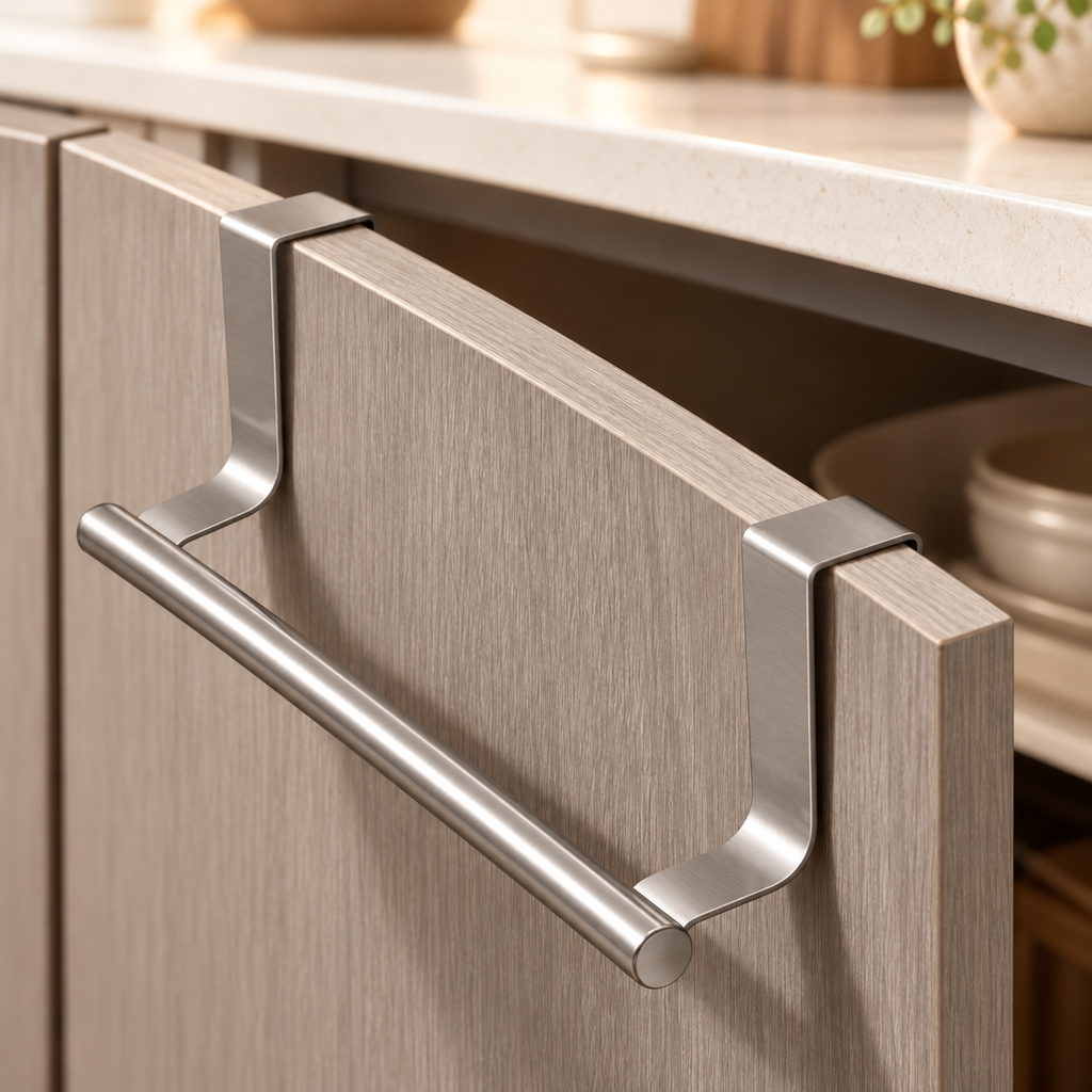 HangEase Over-Cabinet Towel Bar.
