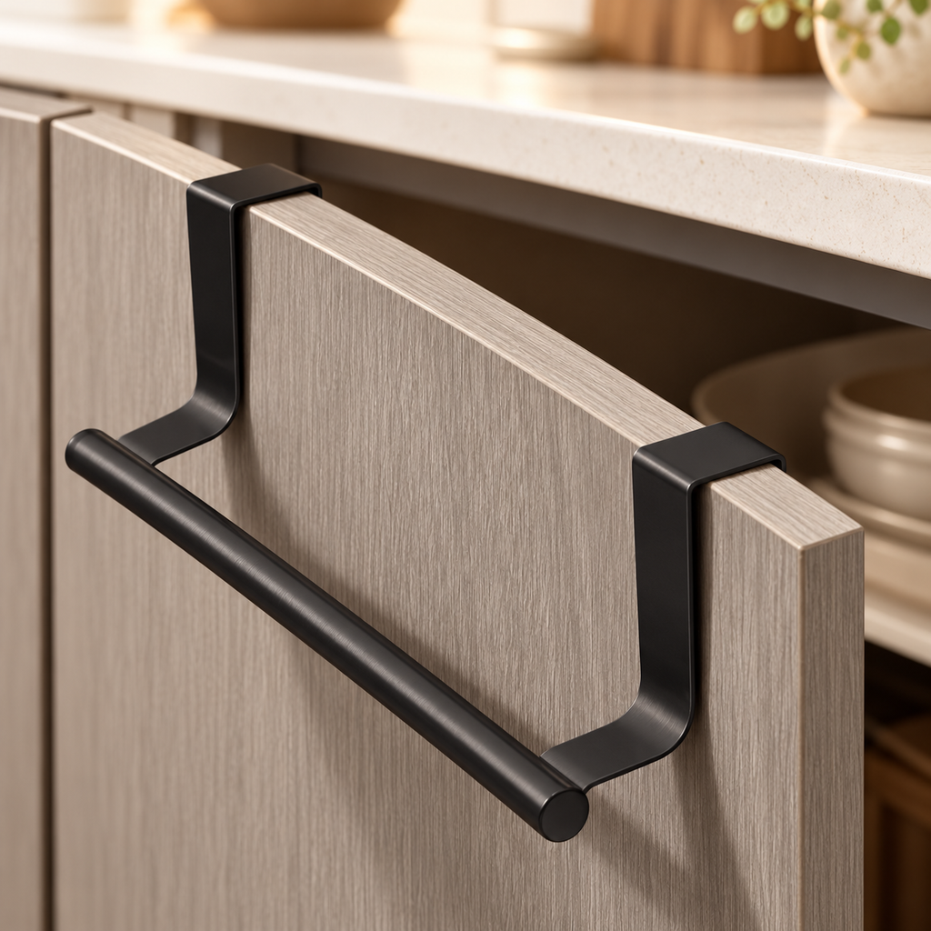 HangEase Over-Cabinet Towel Bar.
