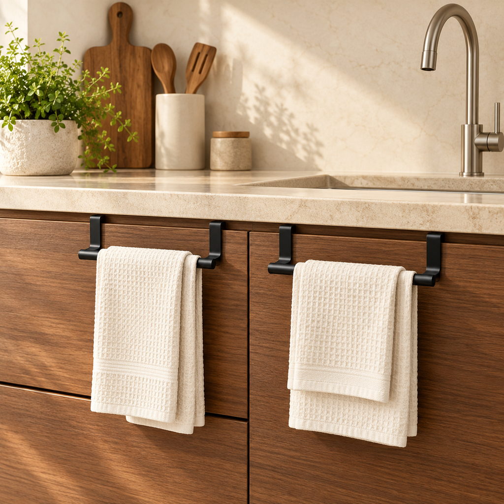 HangEase Over-Cabinet Towel Bar.