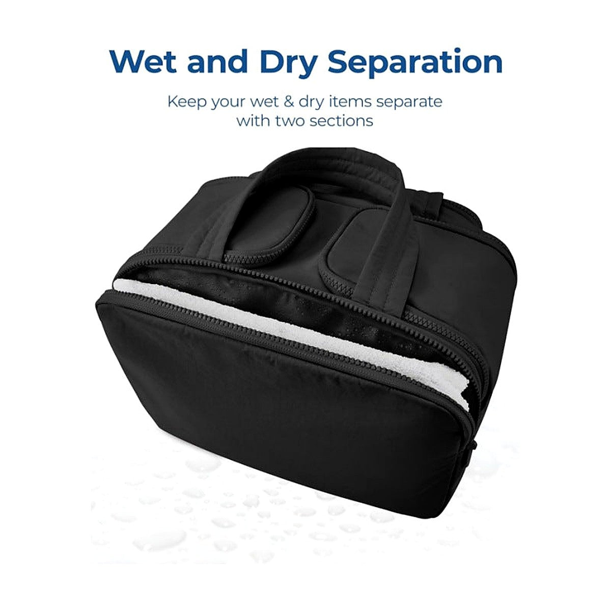 CloudPuff Wide-Open Travel Toiletry & Makeup Bag