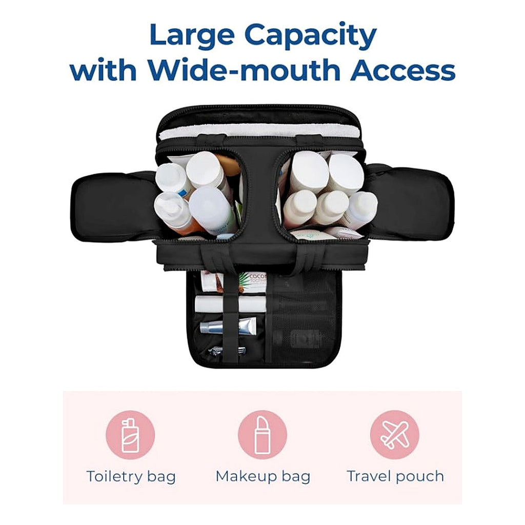 CloudPuff Wide-Open Travel Toiletry & Makeup Bag